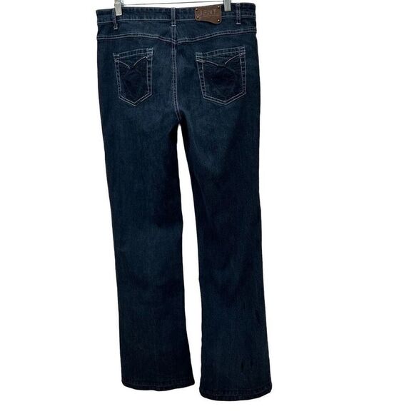 JFNT Jeans For New Time Jeans Women's Size 14 Dark Wash Blue Straight Leg Denim - Picture 8 of 10
